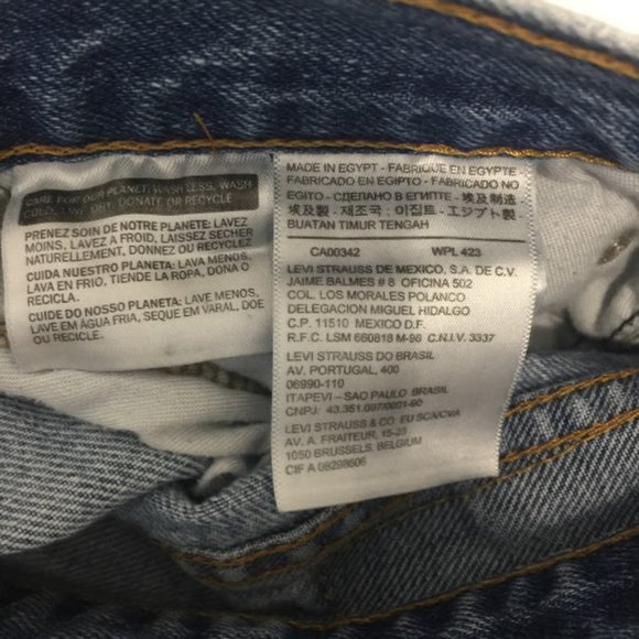 Levi's 505 Jeans Straight Leg Blue Denim Red Tab - Picture 10 of 12